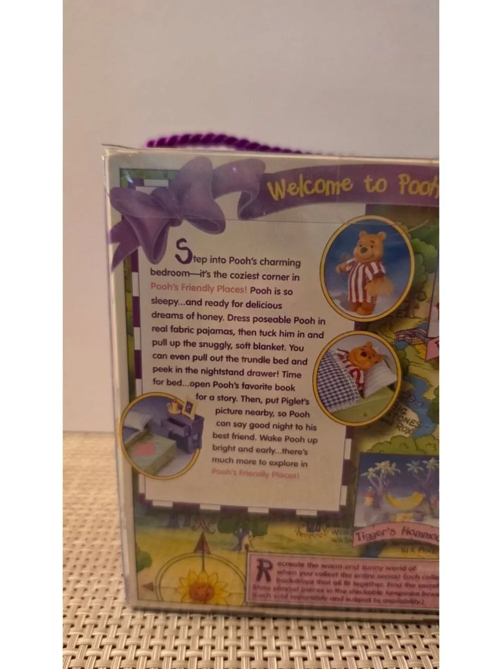 new 1998 MATTEL WINNIE THE POOH BEDROOM PLAYSET COMFY CORNERS FRIENDLY PLACES